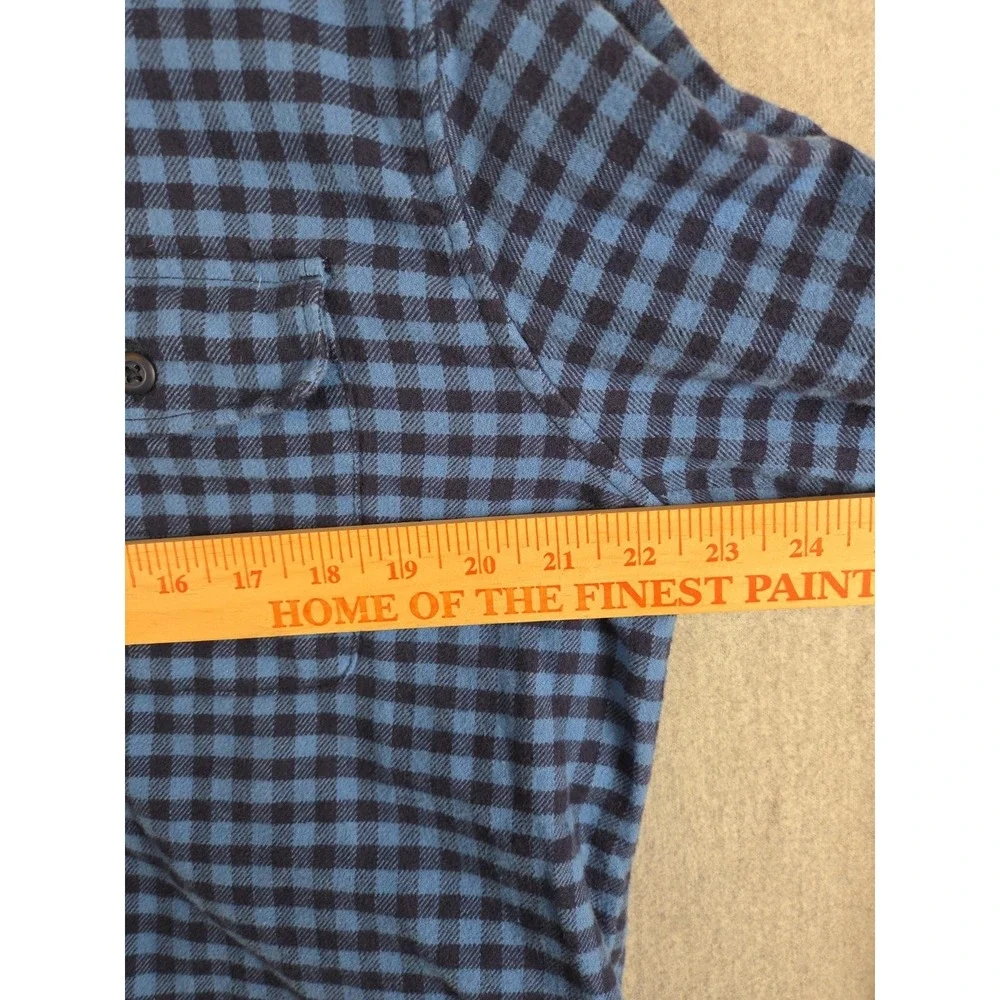 American Eagle Shirt Mens L Blue Gingham Check Button Up Classiccore Flannel Y2K
